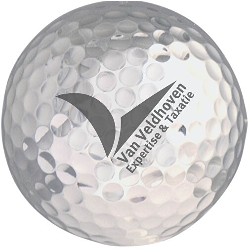 Luxus-Golfball , silber, Kunststoff, , Bild 1