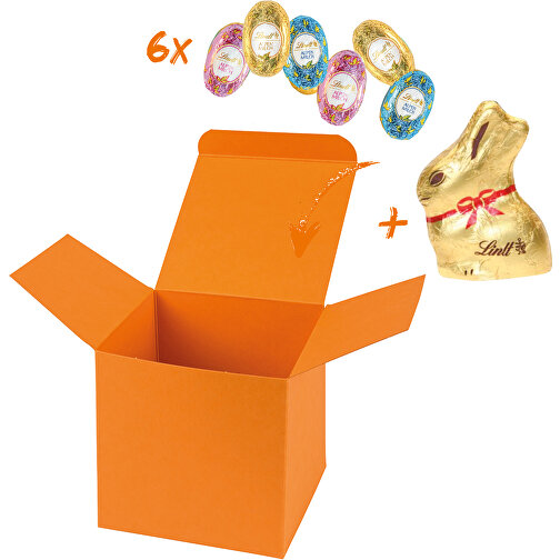 ColorBox Lindt - Orange , Lindt, orange, Pappe, 5,50cm x 5,50cm x 5,50cm (Länge x Höhe x Breite), Bild 1