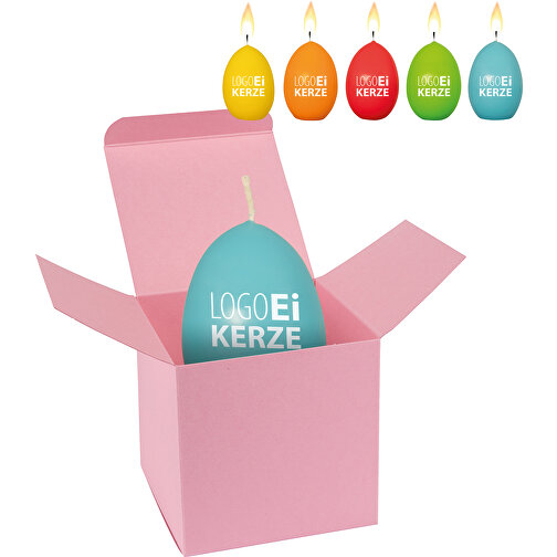 ColorBox LogoEi Kerze - Rosa , rosa, Pappe, 5,50cm x 5,50cm x 5,50cm (Länge x Höhe x Breite), Bild 1