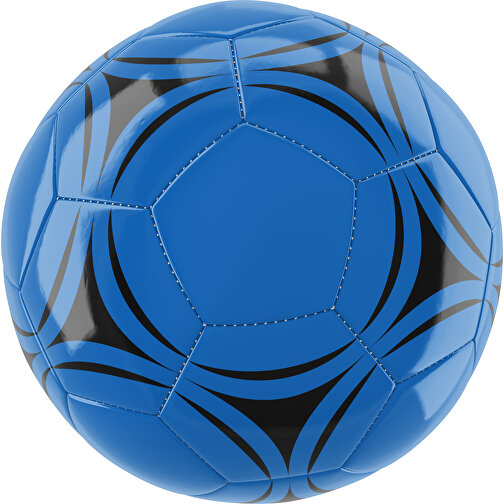 Fußball Gold 32-Panel-Promotionball - Individuell Bedruckt , kobaltblau / schwarz, PU/PVC, 3-lagig, , Bild 1