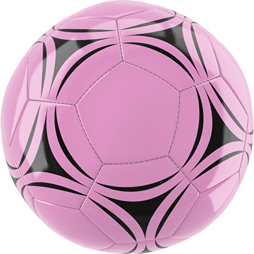 Fußball Gold 32-Panel-Promotionball - Individuell Bedruckt , rosa / schwarz, PU/PVC, 3-lagig, , Bild 1