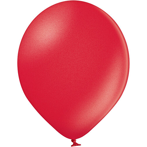 4C-Metallicballons Mit TopQualityPrint , rot, Naturkautschuk, , Bild 1