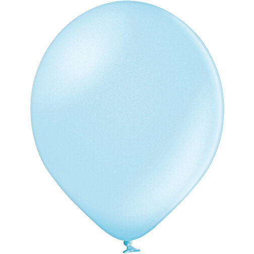 4C-Metallicballons Mit TopQualityPrint , hellblau, Naturkautschuk, , Bild 1