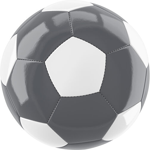 Fußball Gold 32-Panel-Promotionball - Individuell Bedruckt , dunkelgrau / weiß, PU/PVC, 3-lagig, , Bild 1