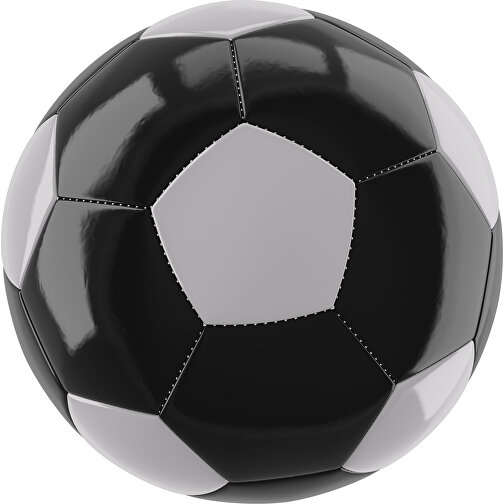 Fußball Gold 32-Panel-Promotionball - Individuell Bedruckt , schwarz / hellgrau, PU/PVC, 3-lagig, , Bild 1