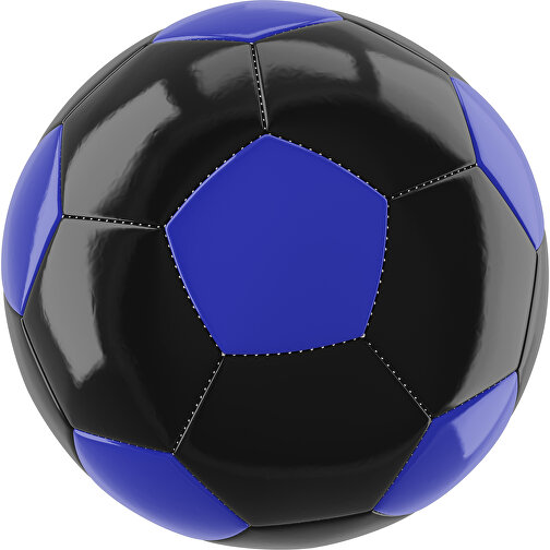 Fußball Gold 32-Panel-Promotionball - Individuell Bedruckt , schwarz / blau, PU/PVC, 3-lagig, , Bild 1