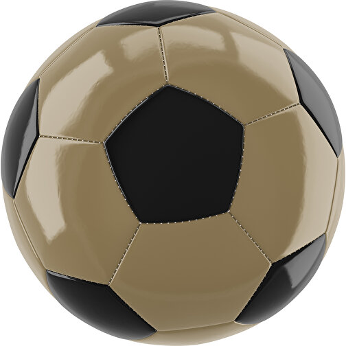 Fußball Gold 32-Panel-Promotionball - Individuell Bedruckt , gold / schwarz, PU/PVC, 3-lagig, , Bild 1