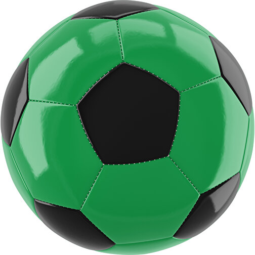 Fußball Gold 32-Panel-Promotionball - Individuell Bedruckt , grün / schwarz, PU/PVC, 3-lagig, , Bild 1
