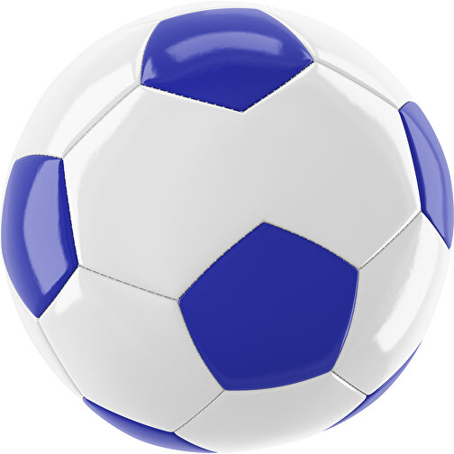 Fußball Gold 30-Panel-Promotionball - Individuell Bedruckt , weiß / blau, PU/PVC, 3-lagig, , Bild 1