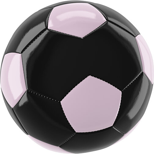Fußball Gold 30-Panel-Promotionball - Individuell Bedruckt , schwarz / zartrosa, PU/PVC, 3-lagig, , Bild 1