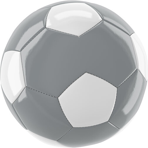 Fußball Gold 30-Panel-Promotionball - Individuell Bedruckt , silber / weiß, PU/PVC, 3-lagig, , Bild 1