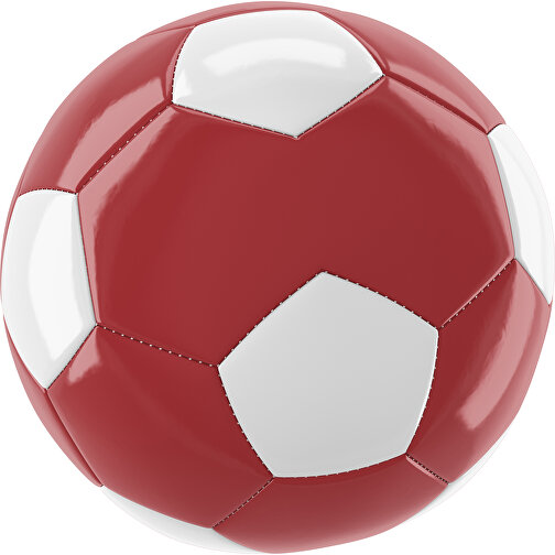 Fußball Gold 30-Panel-Promotionball - Individuell Bedruckt , weinrot / weiß, PU/PVC, 3-lagig, , Bild 1