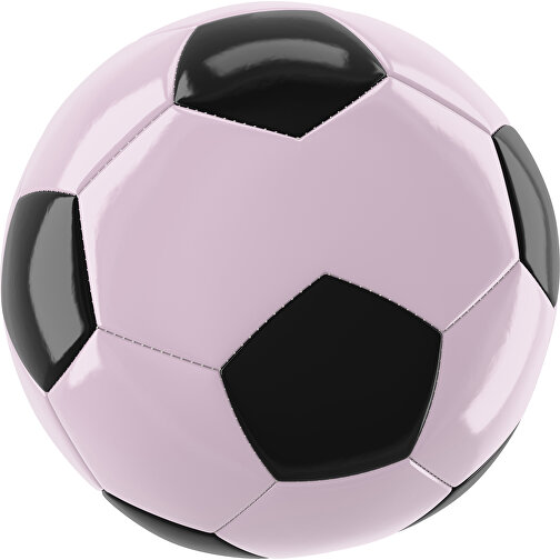Fußball Gold 30-Panel-Promotionball - Individuell Bedruckt , zartrosa / schwarz, PU/PVC, 3-lagig, , Bild 1