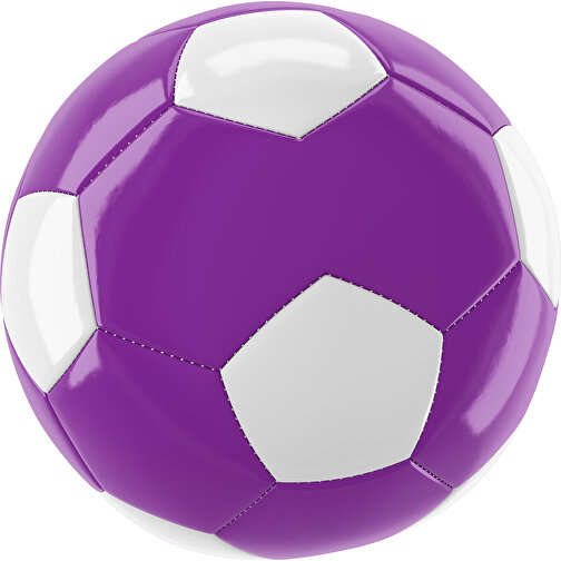 Fußball Gold 30-Panel-Promotionball - Individuell Bedruckt , dunkelmagenta / weiß, PU/PVC, 3-lagig, , Bild 1