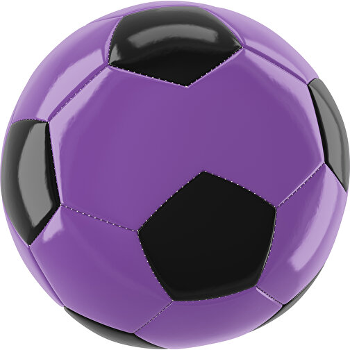 Fußball Gold 30-Panel-Promotionball - Individuell Bedruckt , lavendellila / schwarz, PU/PVC, 3-lagig, , Bild 1