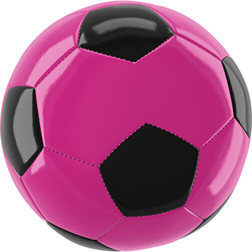 Fußball Gold 30-Panel-Promotionball - Individuell Bedruckt , pink / schwarz, PU/PVC, 3-lagig, , Bild 1