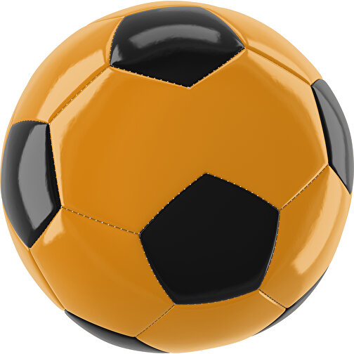 Fußball Gold 30-Panel-Promotionball - Individuell Bedruckt , kürbisorange / schwarz, PU/PVC, 3-lagig, , Bild 1