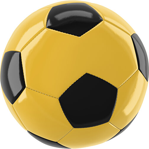 Fußball Gold 30-Panel-Promotionball - Individuell Bedruckt , goldgelb / schwarz, PU/PVC, 3-lagig, , Bild 1