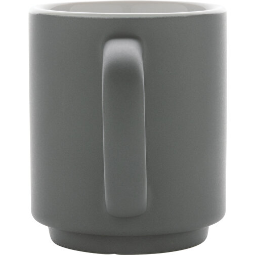 Stapelbare Keramiktasse, Grau , grau, Keramik, 6,80cm x 8,00cm (Länge x Höhe), Bild 3