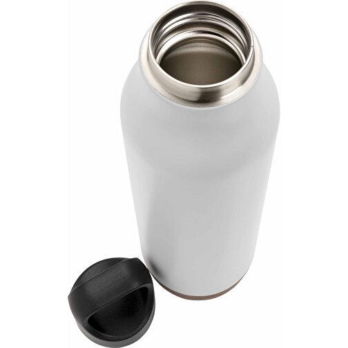 Auslaufsichere Vakuum-Flasche Mit Kork, Weiß , weiß, Edelstahl, 29,00cm (Höhe), Bild 4