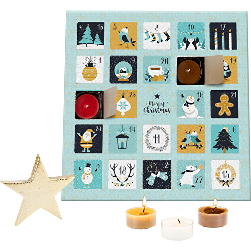 Calendario dell\'Avvento con candele profumate di Natale, Immagine 1