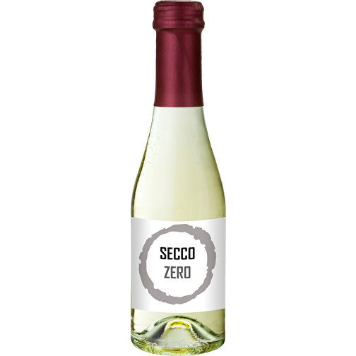 Secco ZERO - Schäumendes Getränk Aus Alkoholfreiem Wein - Flasche Klar , bordeaux, Glas, 5,50cm x 20,00cm x 5,50cm (Länge x Höhe x Breite), Bild 1