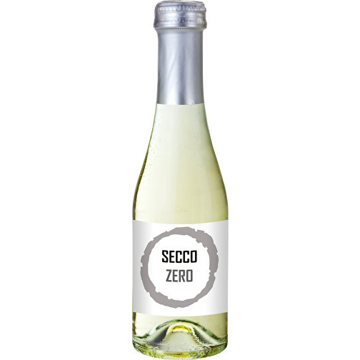 Secco ZERO - Schäumendes Getränk Aus Alkoholfreiem Wein - Flasche Klar , silber, Glas, 5,50cm x 20,00cm x 5,50cm (Länge x Höhe x Breite), Bild 1