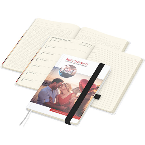 Bogkalender Match-Hybrid Creme bestseller, Cover-Star mat, sort, Billede 1