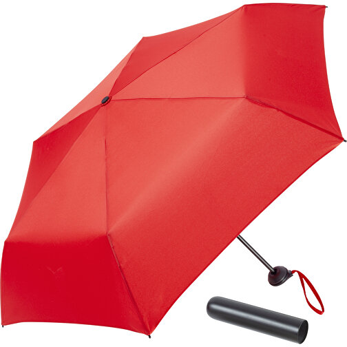 Mini-Taschenschirm FARE Tube® , Fare, rot-schwarz, 100% Polyester-Pongee, , Bild 1