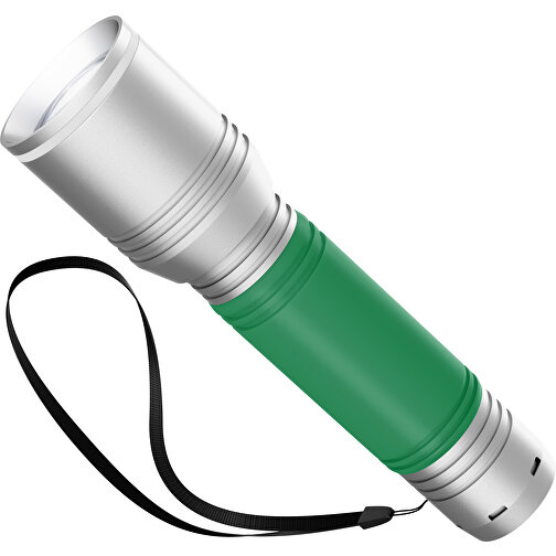 Taschenlampe REEVES MyFLASH 700 , Reeves, silber / weiß / grün, Aluminium, Silikon, 130,00cm x 29,00cm x 38,00cm (Länge x Höhe x Breite), Bild 1