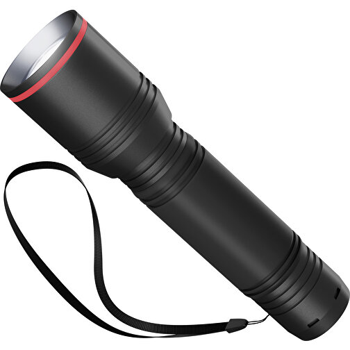 Taschenlampe REEVES MyFLASH 700 , Reeves, schwarz / rot, Aluminium, Silikon, 130,00cm x 29,00cm x 38,00cm (Länge x Höhe x Breite), Bild 1
