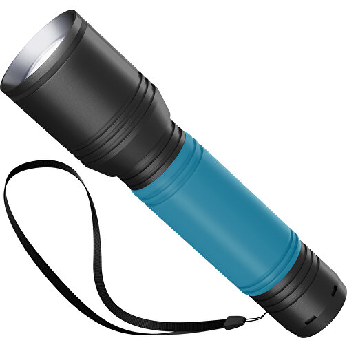 Taschenlampe REEVES MyFLASH 700 , Reeves, schwarz / cyan, Aluminium, Silikon, 130,00cm x 29,00cm x 38,00cm (Länge x Höhe x Breite), Bild 1
