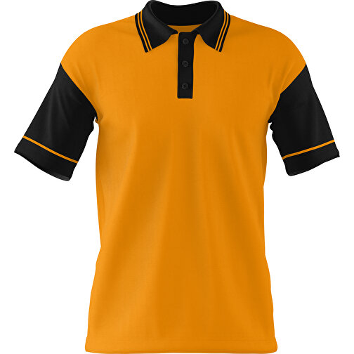 Poloshirt Individuell Gestaltbar , kürbisorange / schwarz, 200gsm Poly / Cotton Pique, 3XL, 81,00cm x 66,00cm (Höhe x Breite), Bild 1