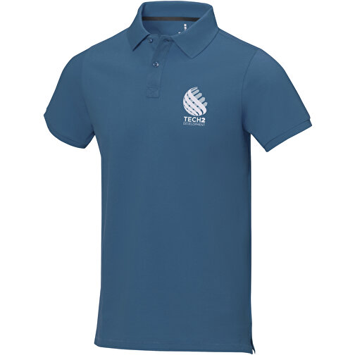 Calgary Poloshirt Für Herren , tech blue, Piqué Strick 100% BCI Baumwolle, 200 g/m2, M, , Bild 2