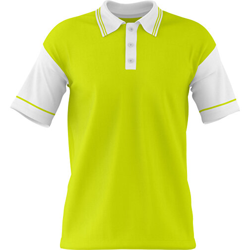 Poloshirt Individuell Gestaltbar , hellgrün / weiß, 200gsm Poly / Cotton Pique, XS, 60,00cm x 40,00cm (Höhe x Breite), Bild 1