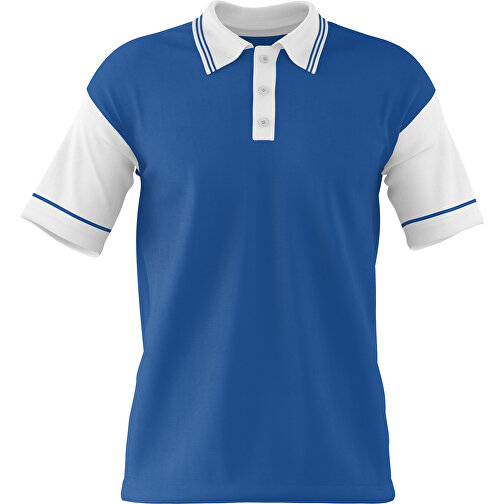 Poloshirt Individuell Gestaltbar , dunkelblau / weiß, 200gsm Poly / Cotton Pique, XL, 76,00cm x 59,00cm (Höhe x Breite), Bild 1
