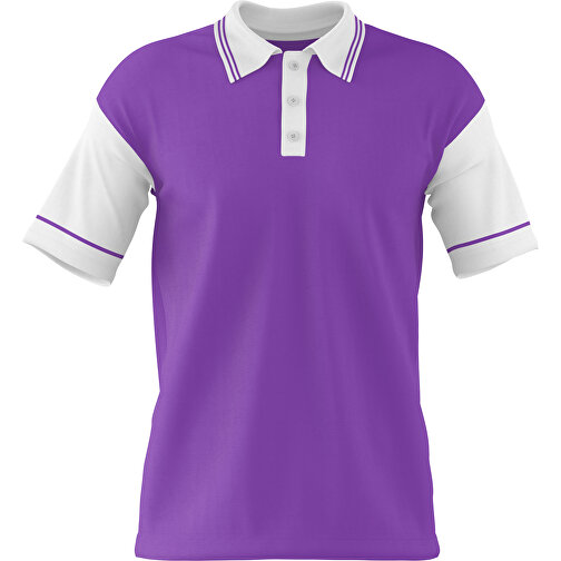 Poloshirt Individuell Gestaltbar , lavendellila / weiss, 200gsm Poly / Cotton Pique, S, 65,00cm x 45,00cm (Höhe x Breite), Bild 1