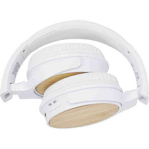Athos Bluetooth®-Kopfhörer Mit Mikrofon , beige, ABS Kunststoff, Bambusholz, 18,50cm x 7,50cm x 17,50cm (Länge x Höhe x Breite), Bild 7