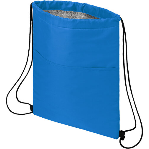 Oriole Kühltasche Mit Kordelzug 5L , processblau, 210D Polyester, 32,00cm x 43,00cm (Länge x Höhe), Bild 6