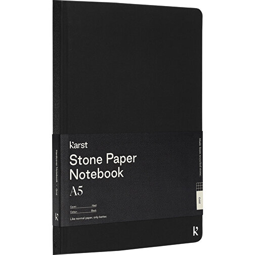 Karst® A5-steinpapir notatbok med hardt omslag – kvadrert, Bilde 1