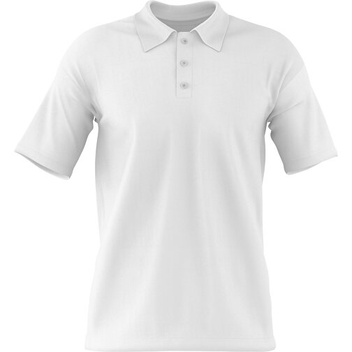 Poloshirt Individuell Gestaltbar , weiß / weiß, 200gsm Poly / Cotton Pique, XL, 76,00cm x 59,00cm (Höhe x Breite), Bild 1