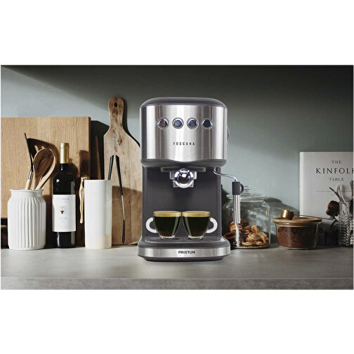 Prixton Toscana Espressomaschine , schwarz, Kunststoff, Aluminium, 28,00cm x 31,60cm x 18,00cm (Länge x Höhe x Breite), Bild 7