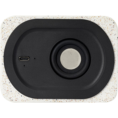 Terrazzo 5W Bluetooth®-Lautsprecher , natur, Kalkstein, Bambusholz, 13,00cm x 7,60cm x 4,80cm (Länge x Höhe x Breite), Bild 5
