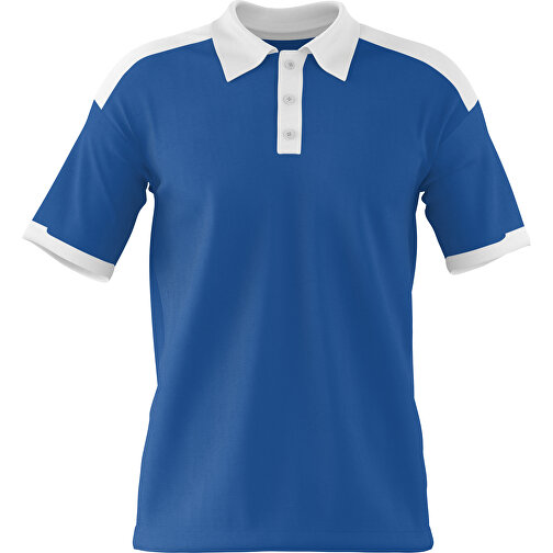 Poloshirt Individuell Gestaltbar , dunkelblau / weiß, 200gsm Poly / Cotton Pique, 2XL, 79,00cm x 63,00cm (Höhe x Breite), Bild 1