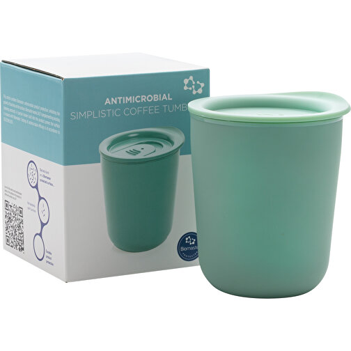 Antimikrobieller Kaffeebecher Im Klassischen Design, Grün , grün, PP, 9,20cm x 10,60cm (Länge x Höhe), Bild 4