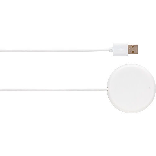 5W Magnetischer Wireless Charger, Weiß , weiß, ABS, 0,60cm (Höhe), Bild 2