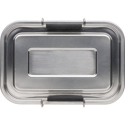 Auslaufsichere Lunchbox Aus RCS Recyceltem Stainless Steel, Silber , silber, Rostfreier Stahl - recycelt, 18,20cm x 6,30cm (Länge x Höhe), Bild 4