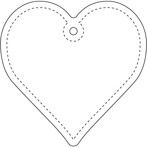 Attache réfléchissante RFX™ en TPU en forme de cœur, Image 3
