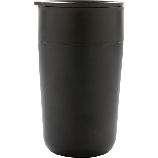 GRS Recycelte PP Und Stainless Steel Tasse Mit Griff, Schwarz , schwarz, Polypropylen - recycelt, 12,80cm x 15,20cm (Länge x Höhe), Bild 4