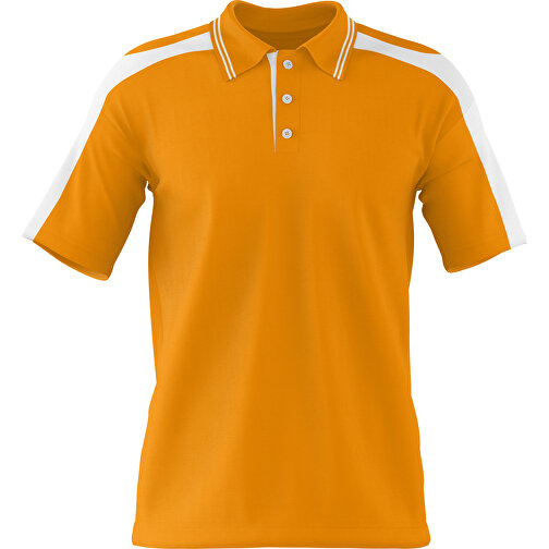 Poloshirt Individuell Gestaltbar , kürbisorange / weiß, 200gsm Poly / Cotton Pique, 2XL, 79,00cm x 63,00cm (Höhe x Breite), Bild 1